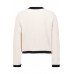 Betty Barclay - 5487 2016 Zachte gilet in ecru zwarte boord.